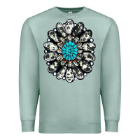 Seafoam cowhide aztec gemstone Premium Sweatshirt - RanaPortraitStore