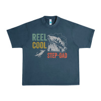 Midnight Navy mens reel cool step dad fishing funny fathers day Urban Heavy Tee - linhVisuals