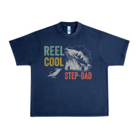 Navy mens reel cool step dad fishing funny fathers day Urban Heavy Tee - linhVisuals