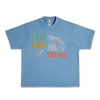 Pebble Blue mens reel cool step dad fishing funny fathers day Urban Heavy Tee - linhVisuals