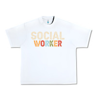 White Social Worker Job Occupation Funny Birthday Urban Heavy Tee - linhVisuals