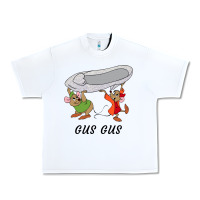 White gus gus Cinderella Urban Heavy Tee - linhVisuals