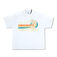 White costa rica retro beach vacation costa rica souvenir beach t shirt Urban Heavy Tee - linhVisuals