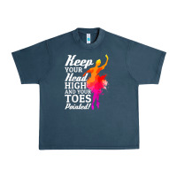 Midnight Navy ballet dancer keep head high toes pointed ballerina teacher Urban Heavy Tee - linhVisuals