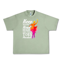 Oil Green ballet dancer keep head high toes pointed ballerina teacher Urban Heavy Tee - linhVisuals