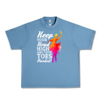 Pebble Blue ballet dancer keep head high toes pointed ballerina teacher Urban Heavy Tee - linhVisuals