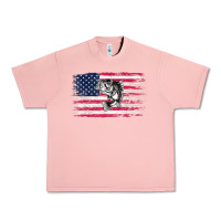 Salmon bass fishing distressed american flag essential Urban Heavy Tee - linhVisuals