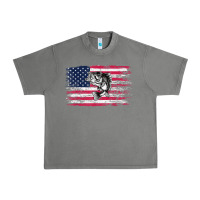 Tornado bass fishing distressed american flag essential Urban Heavy Tee - linhVisuals