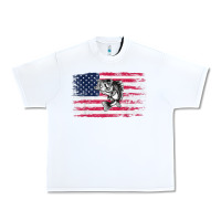 White bass fishing distressed american flag essential Urban Heavy Tee - linhVisuals