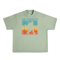 Oil Green bassquatch! funny bigfoot fishing outdoor retro Urban Heavy Tee - linhVisuals