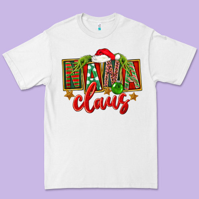 Christmas Nana Claus Premium Tee Designed By Fadigitalartstudio