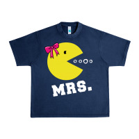 Navy Mrs Pacman Urban Heavy Tee - linhVisuals