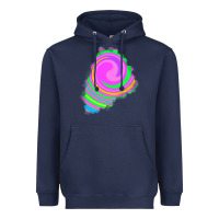 Navy tie dye patch Heavyweight Hoodie - RanaPortraitStore