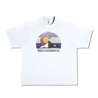 White breckenridge colorado x co flag mountain peak raglan baseball tee Urban Heavy Tee - linhVisuals