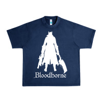 Navy bloodborne zipped Urban Heavy Tee - linhVisuals