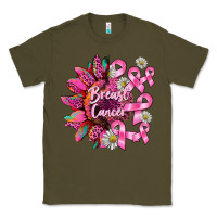 Army Green breast cancer sunflower Classic Tee - BarkalooDesign