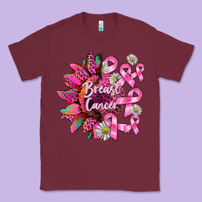 Breast Cancer Sunflower Classic Tee Designed By Barkaloodesign