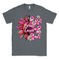 Charcoal Heather breast cancer sunflower Classic Tee - BarkalooDesign