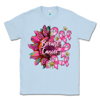 Dusty Blue breast cancer sunflower Classic Tee - BarkalooDesign