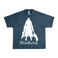 Midnight Navy bloodborne zipped Urban Heavy Tee - linhVisuals