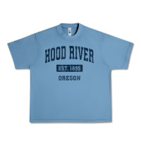 Pebble Blue hood river oregon or vintage sports established navy design t shirt Urban Heavy Tee - linhVisuals