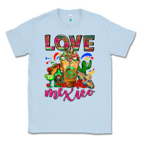 Dusty Blue Love Mexico Cold Drink Frappe Classic Tee - FaDigitalArtStudio