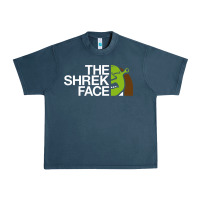 Midnight Navy the shrek face Urban Heavy Tee - linhVisuals