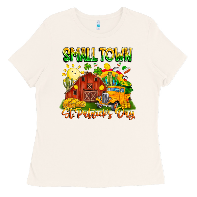 Small Town St Patrick's Day Ladies Tee by CowhideDigitalArt | Teevron