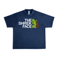 Navy the shrek face Urban Heavy Tee - linhVisuals