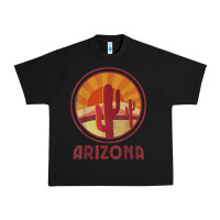 Black arizona cactus sunset scene graphic t shirt Urban Heavy Tee - linhVisuals