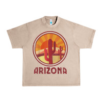 French Oak arizona cactus sunset scene graphic t shirt Urban Heavy Tee - linhVisuals