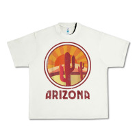 Pistachio arizona cactus sunset scene graphic t shirt Urban Heavy Tee - linhVisuals