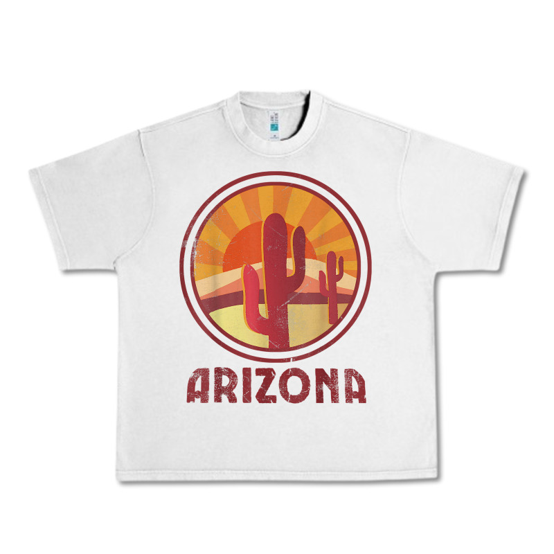 Arizona Cactus Sunset Scene Graphic T Shirt Urban Heavy Tee by linhVisuals | Teevron