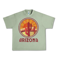 Oil Green arizona cactus sunset scene graphic t shirt Urban Heavy Tee - linhVisuals