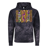 Cloud Black mardi gras fleur de lis cowhide serape leopard glitter brushstrokes Vintage Hoodie - Artiststas