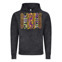 Vintage Black mardi gras fleur de lis cowhide serape leopard glitter brushstrokes Vintage Hoodie - Artiststas