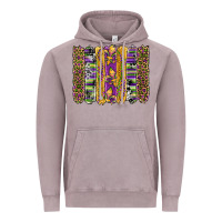 Vintage Zinc mardi gras fleur de lis cowhide serape leopard glitter brushstrokes Vintage Hoodie - Artiststas