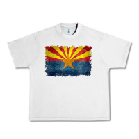 Lunar Rock arizona flag in grungy style raglan baseball tee Urban Heavy Tee - linhVisuals
