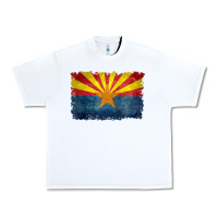 White arizona flag in grungy style raglan baseball tee Urban Heavy Tee - linhVisuals