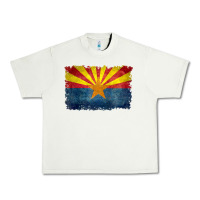 Pistachio arizona flag in grungy style raglan baseball tee Urban Heavy Tee - linhVisuals