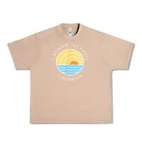 Burro cayman islands retro colorful ocean sunset palm tree novelty Urban Heavy Tee - linhVisuals