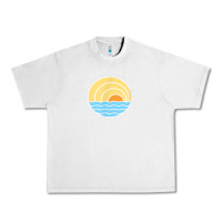 Lunar Rock cayman islands retro colorful ocean sunset palm tree novelty Urban Heavy Tee - linhVisuals