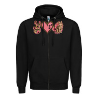 Black Peace Love Cats Zipper Hoodie - Jasminsmagicworld