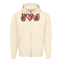 Sandshell Peace Love Cats Zipper Hoodie - Jasminsmagicworld