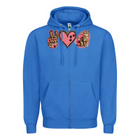 True Royal Peace Love Cats Zipper Hoodie - Jasminsmagicworld