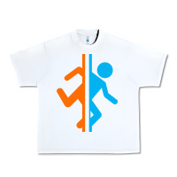White portal   portal Urban Heavy Tee - linhVisuals