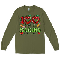 Army Green 100 days of making a difference Long Sleeve Tee - Artiststas