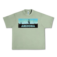 Oil Green arizona shirt   saguaro cactus desert landscape t shirt Urban Heavy Tee - linhVisuals