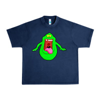 Navy slimer ghost anime Urban Heavy Tee - linhVisuals
