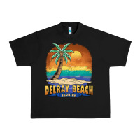 Black delray beach florida  vintage distressed souvenir long sleeve t shirt Urban Heavy Tee - linhVisuals